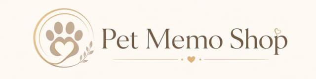 Pet Memo Shop — paw print with heart memorial logo