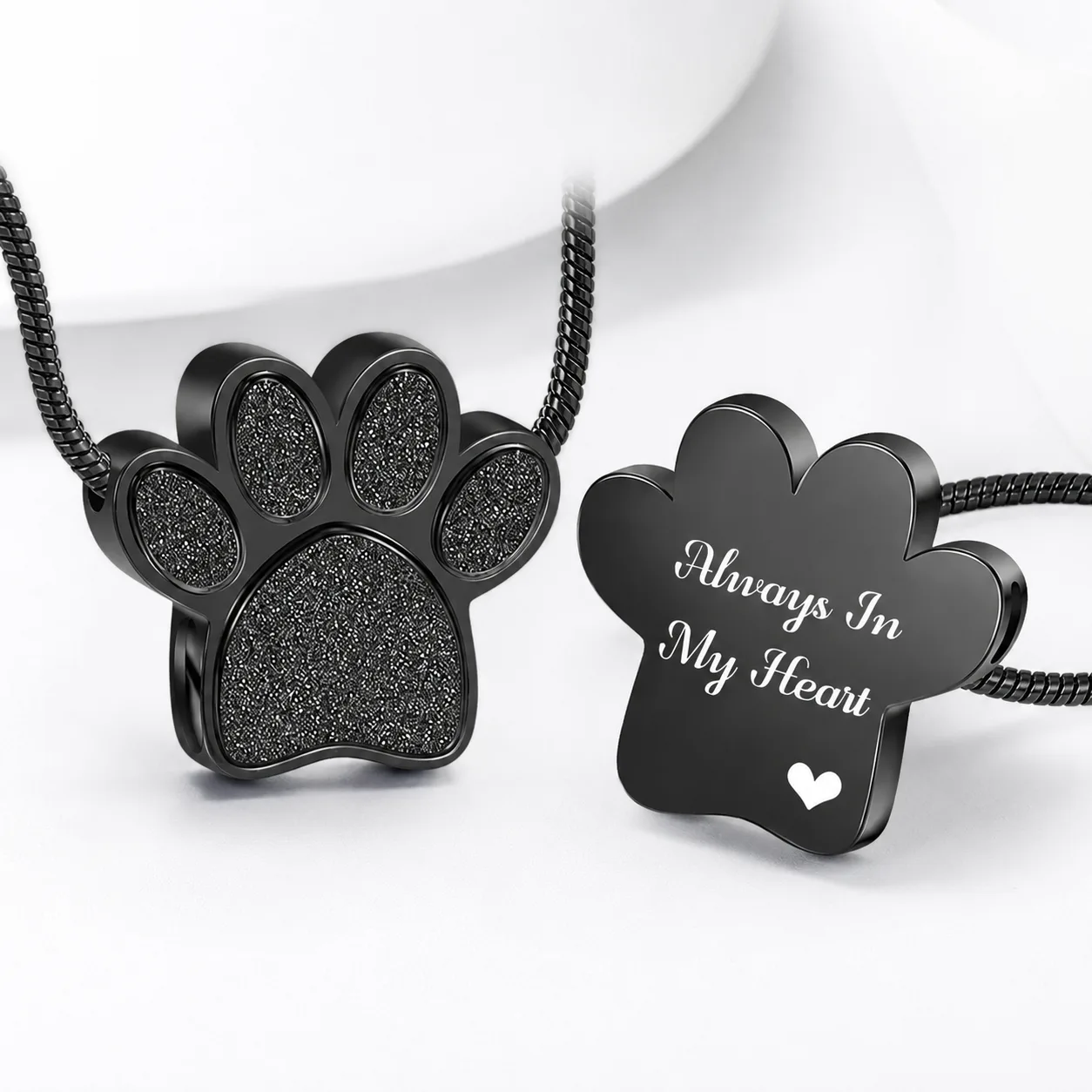 custom cat memorial necklace with engraved pendant